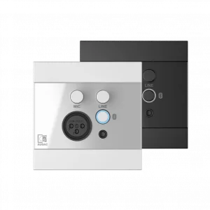 Audac WP225/B Universal wall panel - Microphone, line & Bluetooth receiver - 80 x 80 mm Blackversion