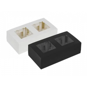 Audac WB45D/FG Flush mount box for double 45 x 45 mm wall panel - Hollow wall