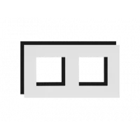 Audac CF45D/B Cover frame double 45 x 45 mm