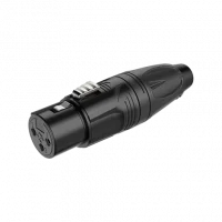 Roxtone RX3F-BG 3 Pin Dişi XLR Kablo Tipi / Altın Kaplama Kontak /Black