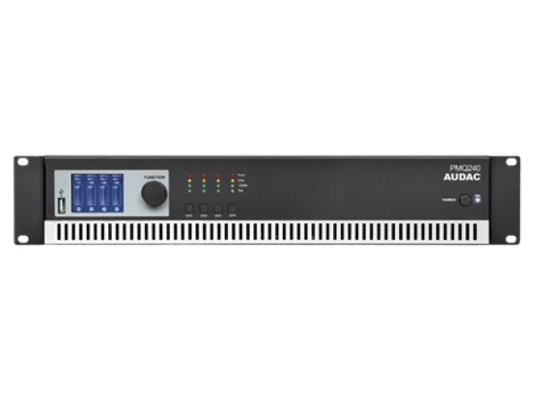 Audac PMQ240 DSP Quad Power Amplifier 4x240W/100V 8-ohm