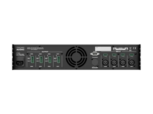 Audac PMQ480 DSP Quad Power Amplifier 4x480W/100V 8-ohm