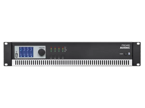 Audac PMQ480 DSP Quad Power Amplifier 4x480W/100V 8-ohm