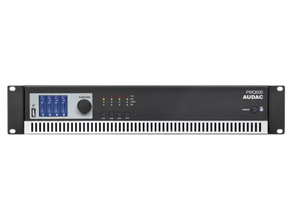 Audac PMQ600 DSP Quad Power Amplifier 4x600W/100V 8-ohm