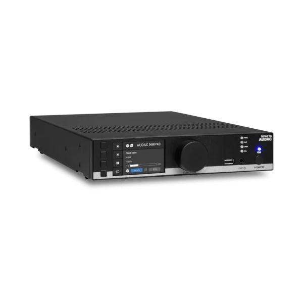 Audac MFA216 Mobil ve APP Kontrol Network Mixer Amfi 2x80W/4-ohm, 160W/100V
