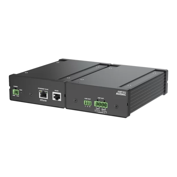 Audac AMP203 Dante™/AES67 mini stereo amplifier