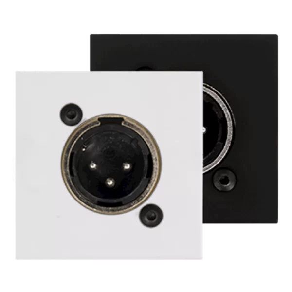 Audac CP45XLMS/B Connection plate XLR male 45 X 45 mm - solderless Black