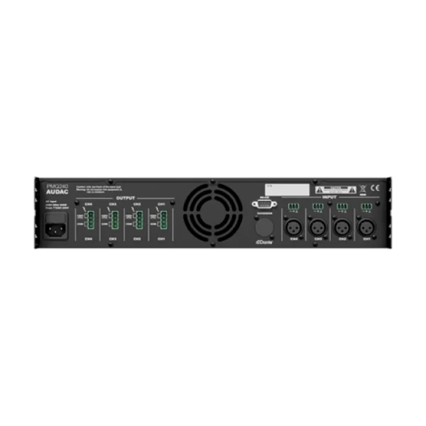 Audac PMQ240 DSP Quad Power Amplifier 4x240W/100V 8-ohm