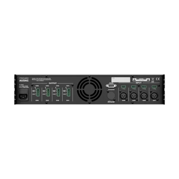 Audac PMQ480 DSP Quad Power Amplifier 4x480W/100V 8-ohm