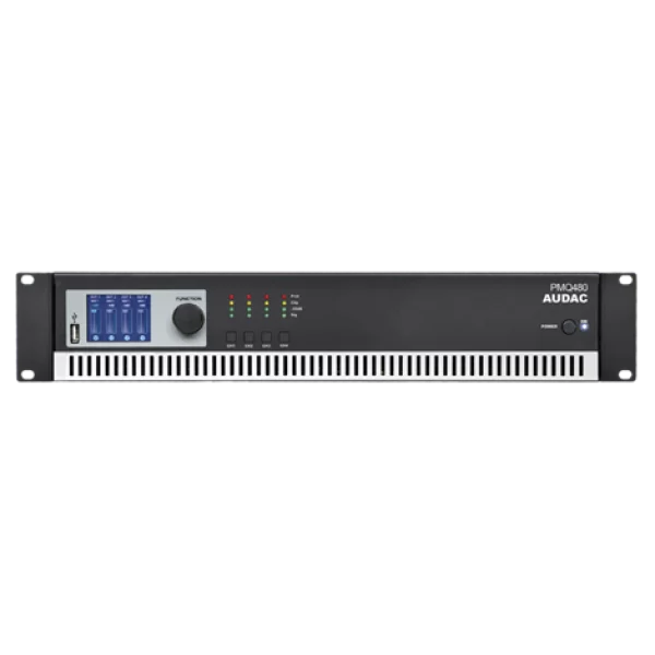Audac PMQ480 DSP Quad Power Amplifier 4x480W/100V 8-ohm