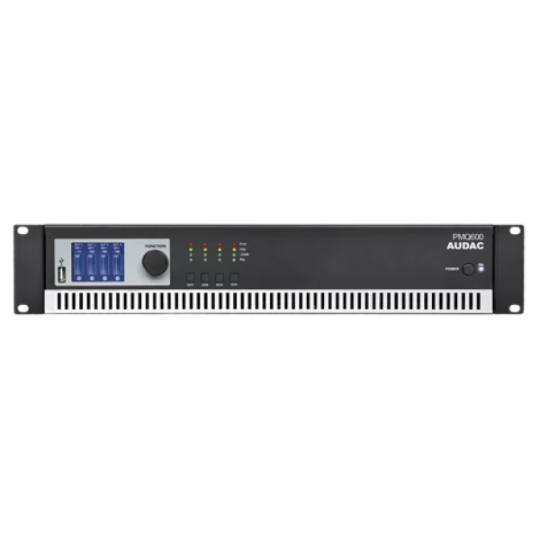 Audac PMQ600 DSP Quad Power Amplifier 4x600W/100V 8-ohm