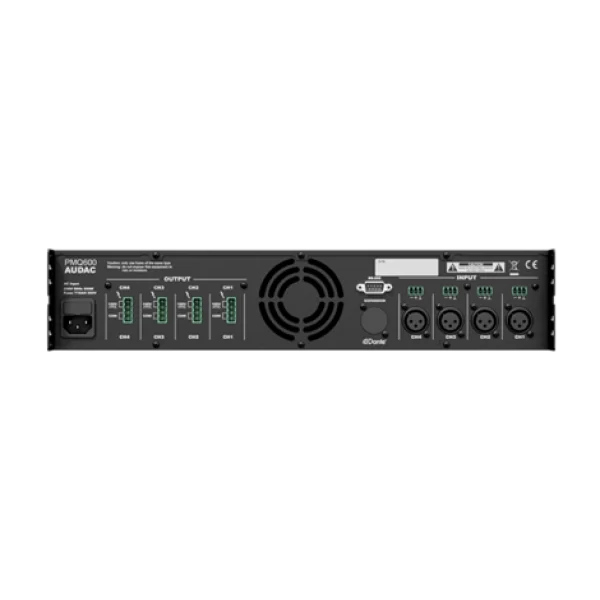 Audac PMQ600 DSP Quad Power Amplifier 4x600W/100V 8-ohm