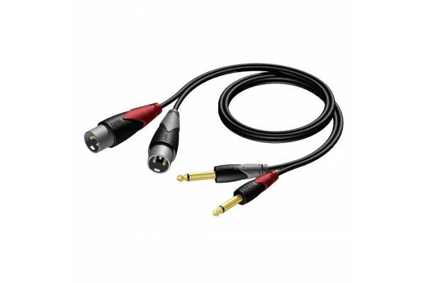 Procab CLA708/3 2 x XLR male - 2 x 6.3 mm Jack male mono, 3-metre kablo