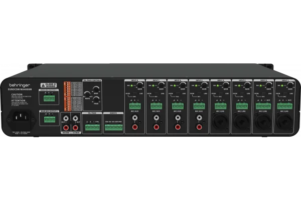 Eurocom MA4000M 2 Zone Rack Mount / Desktop Mixer, 9 in, 2 Out Rack Mount