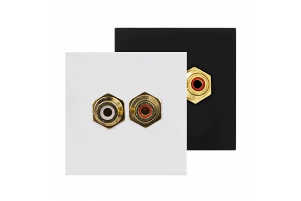 Audac CP45RCA/B Connection plate RCA 45 x 45 mm