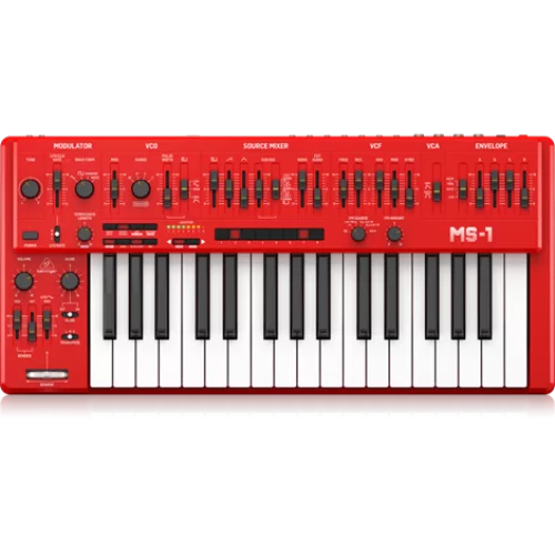 Behringer MS-1/RD Analog Synthesizer with 32 Full-Size Keys