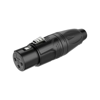 Roxtone RX3F-BG 3 Pin Dişi XLR Kablo Tipi / Altın Kaplama Kontak /Black