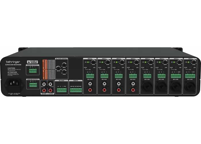 Eurocom MA4000M 2 Zone Rack Mount / Desktop Mixer, 9 in, 2 Out Rack Mount