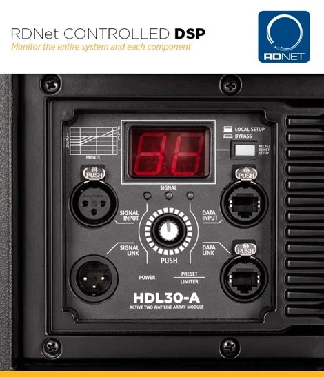 RCF HDL 30-A 2 x 10" Aktif Line Array Modül 2200W 137 dB
