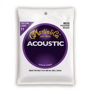 Martin M535 Phosphor Bronze Akustik Gitar Teli, Custom Light 11