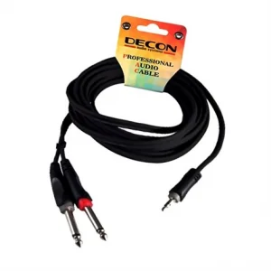 Decon DC-130L3 Aux Kablosu 2x6.3 mm. Jak to 3.5 mm. Stereo Jak. 1.5 metre