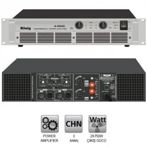 König A-2000 2x850W/4-ohm Power Amfi with crossover
