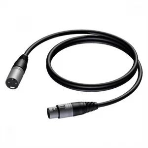 Procab CAB901/0.5 0.5 Metre Hazır Mikrofon Kablosu, Dişi XLR to Erkek XLR