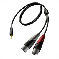 Procab CLA712/3 çift erkek XLR dan 3,5mm mini jaka,3.0 Metre kablo