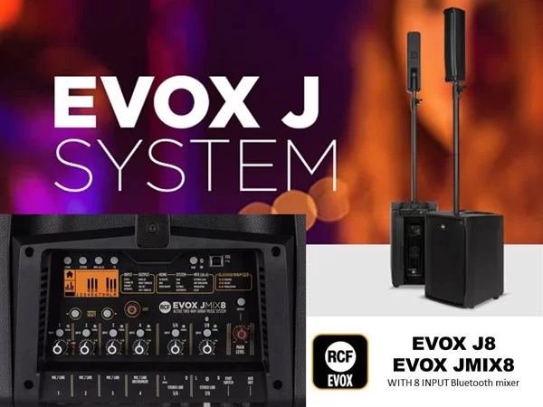 RCF EVOX JMIX8 Mixer Aktif 12+8x2 Vertical Array Hoparlör Sistemi 1400W 128-dB