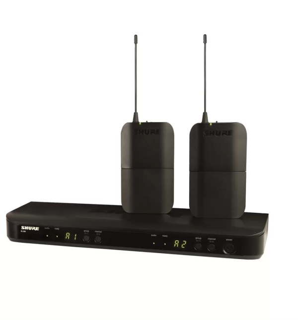 SHURE Blx188 Dual Enstrüman Guitar Set (2 Kanal Receiver+2Xkemer Tipi Verici+Wa302 Kablo)