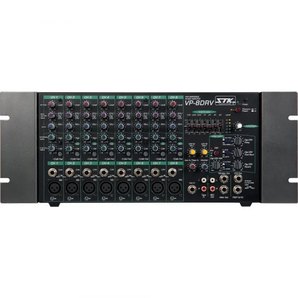 STK-PRO VP-8DRV 150W/100V - 8-ohm 8-kanal Powermixer,