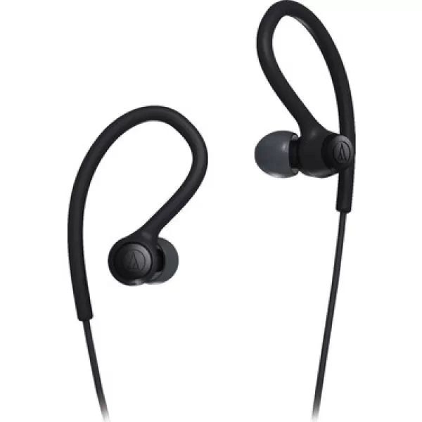 Audio Technica ATH-SPORT10BK Sport in-ear headphones ,IPX5* waterproof rating,BLACK