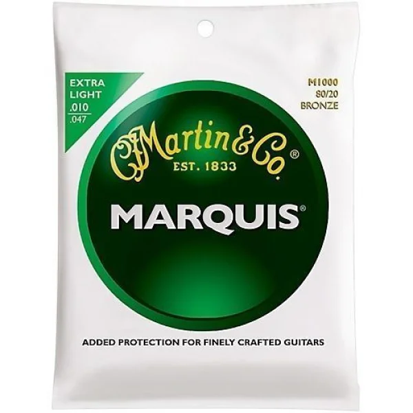 MARTIN M1000 Bronze Akustik Gitar Teli, Extra Light 10-47