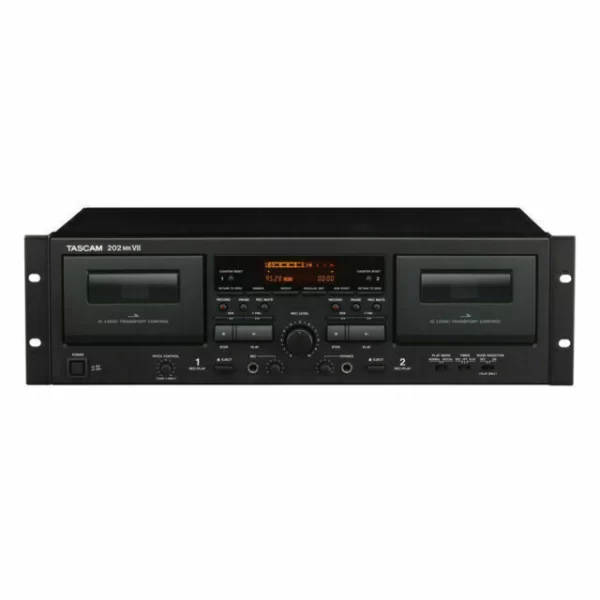 Tascam 202MK7 19“,3U,Dual cassette deck with USB output