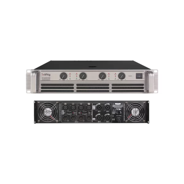Kraftig KQ3000 4x300W 4-ohm Power Amplifier