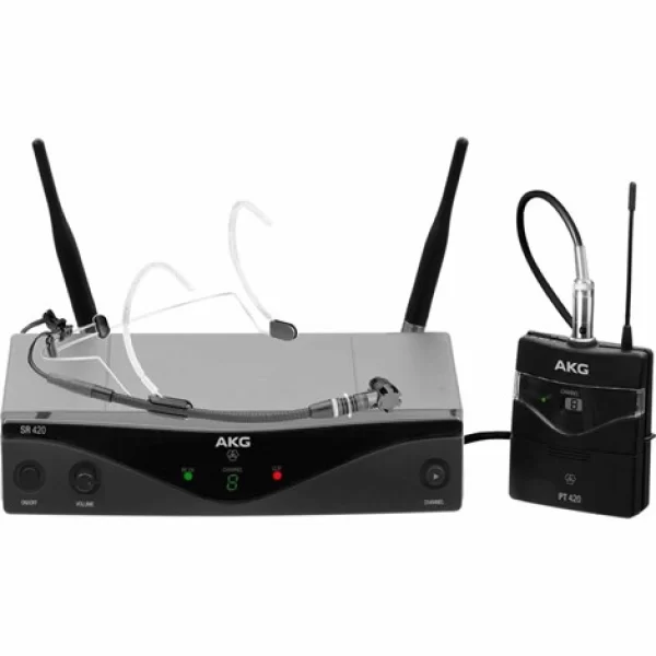AKG WMS420 Headset Kablosuz Mikrofon Seti, C555L, 8 kanal