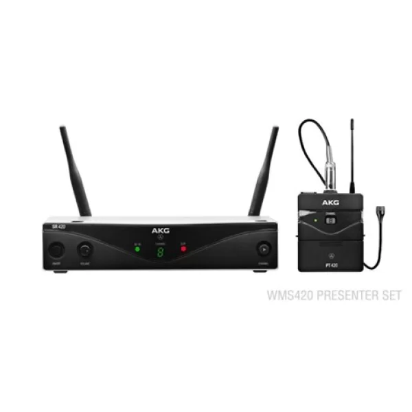 AKG WMS420 Presenter Yaka  Kablosuz Mikrofon Seti, C417L, 8 Kanal