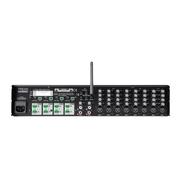 AUDAC PRE240 4 Zone Preamp Mixer, 4x4  with bluetooth
