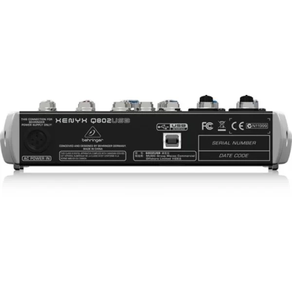 Behringer Q802USB Usb Mixer, 8-In 2-Bus,