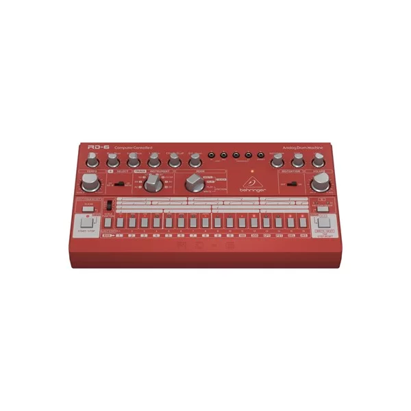 Behringer RD6-BU Classic Analog Drum Machine with 8 Drum Sounds, 16-Step Sequencer and Distortion Effects