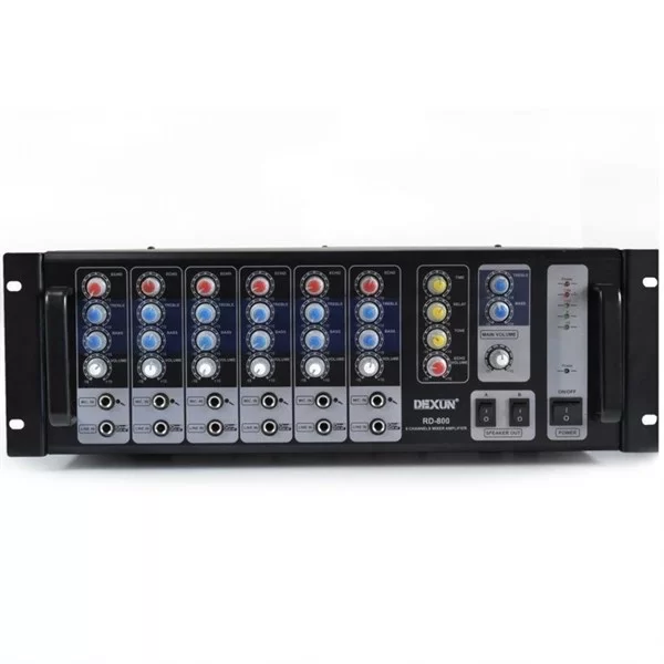Dexun RD800T Mixer-Ampli, 6 Kanal 800W/100V