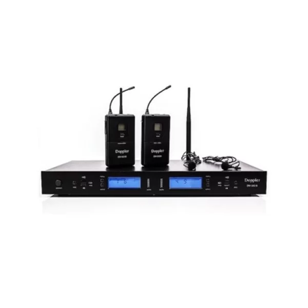 Doppler DM-802B Çift Yaka Telsiz Mikrofon Seti