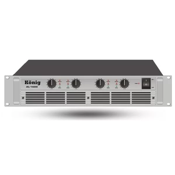 König AL-1600/S Quad 4x300W 4-ohm Power Amplifier