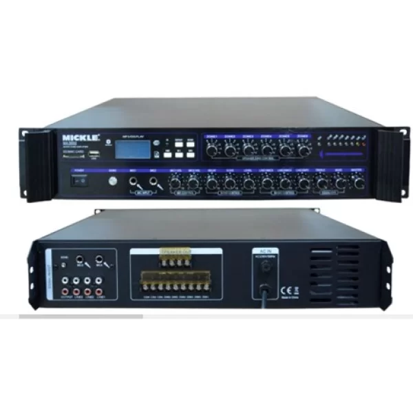 Mickle MA5650 Mixer-Ampli 650W 4 ohm ve 100V 6-zone USB/SD
