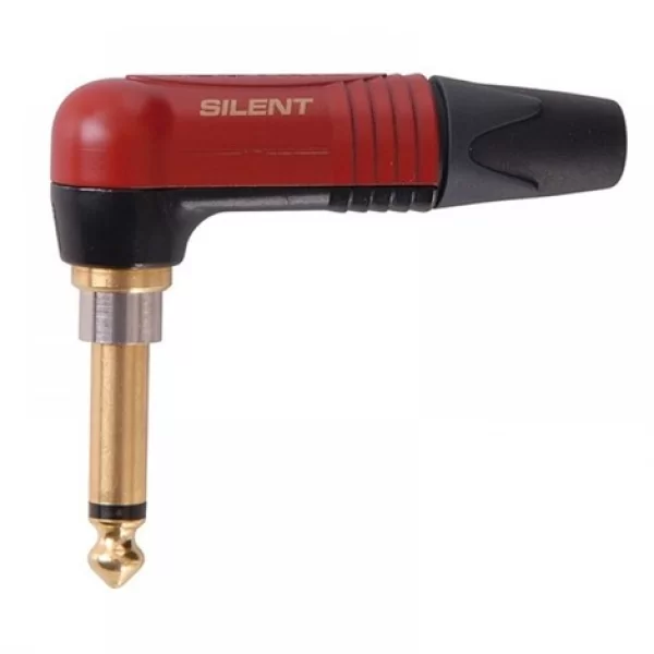 Neutrik NP2RX-AU-SILENT 6.3mm. Pipo Civi Jack, Mono, Kırmızı Renk, Gold Plated