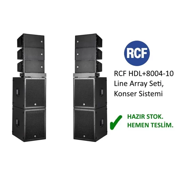 RCF HDL+8004-10 Line Array Sistem Seti, 4 Adet 8004 + 6 Adet HDL10