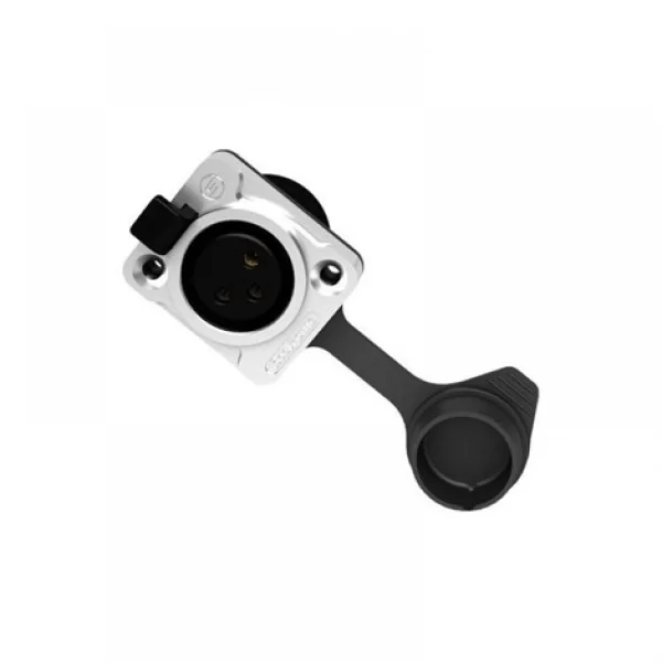 Seetronic K3F2C-W IP65 3-Pin Şase tip Dişi XLR, Kauçuk Kapaklı