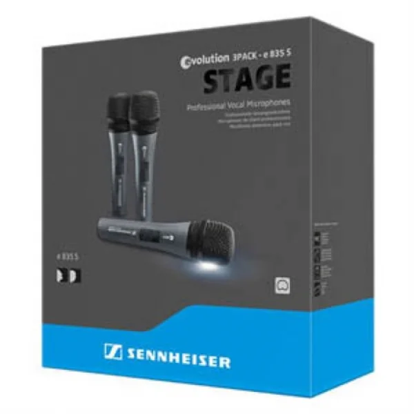 Sennheiser 3-PACK E 835-S 3 lü Paket Dinamik Mikorofon Seti (Anahtarlı)