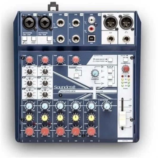 Soundcraft Notepad-8Fx 8 Kanal Analog Mikser, Usb , Lexicon Effect