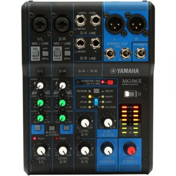 Yamaha MG06X 6 İnput Mixer, Spx Efekt, +48V